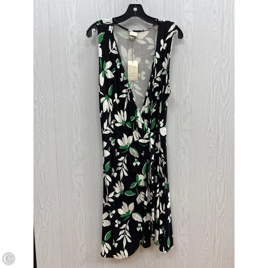Dress Casual Midi By A New Day In Black & Green, Size: Xl