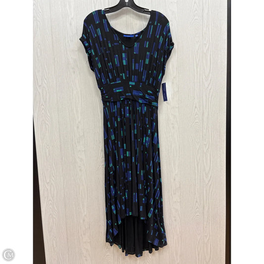 Dress Casual Midi By Apt 9 In Black & Blue, Size: Petite   S