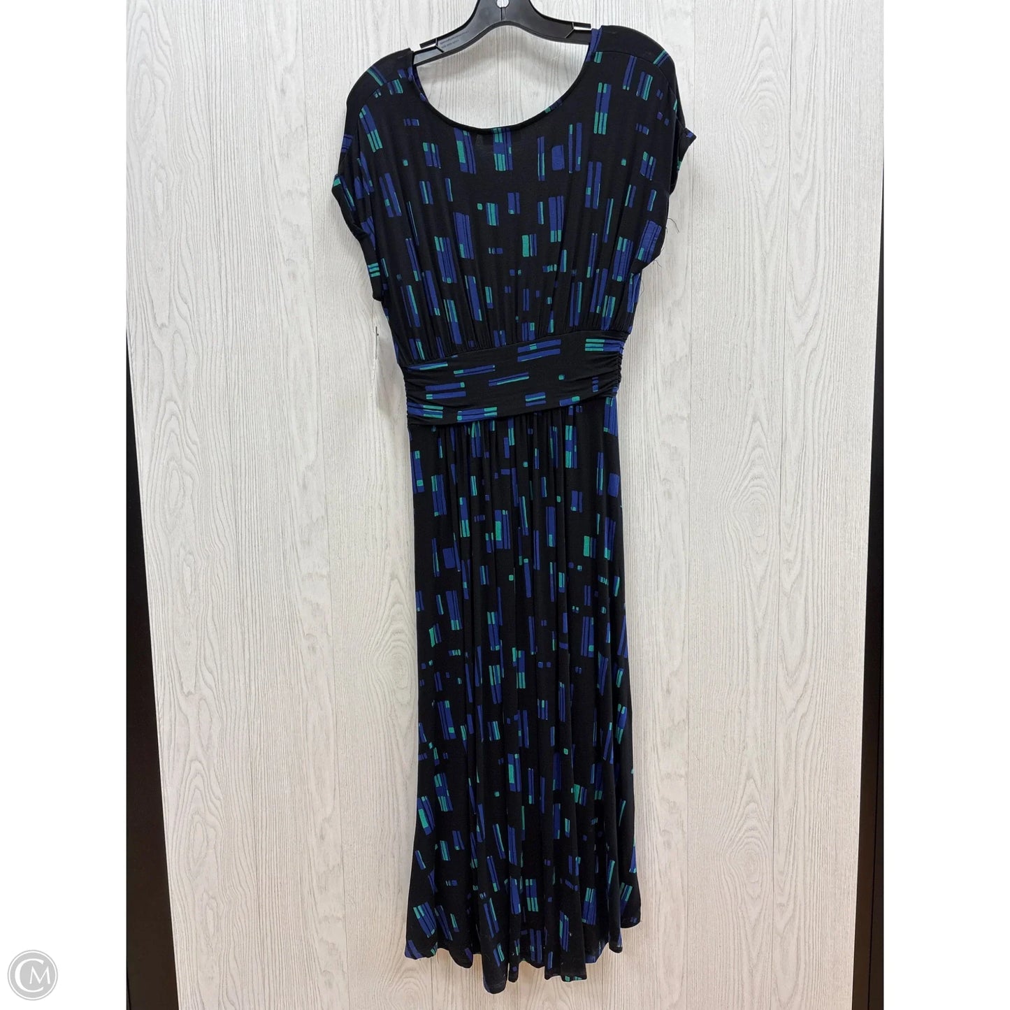 Dress Casual Midi By Apt 9 In Black & Blue, Size: Petite   S