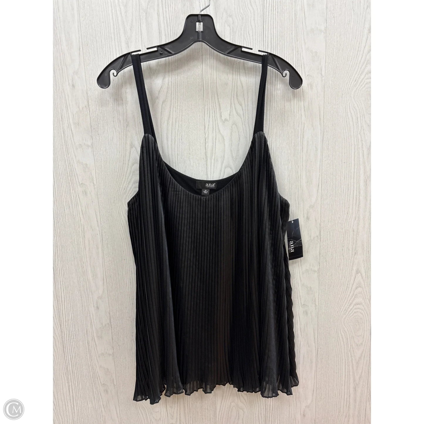 Top Sleeveless By Ana In Black, Size: Xl