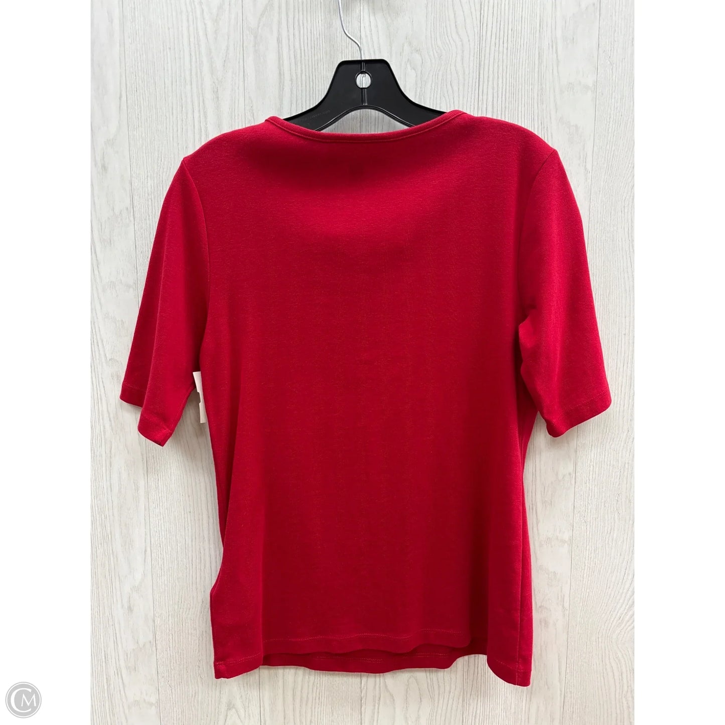 Top Short Sleeve By Karen Scott In Red, Size: S