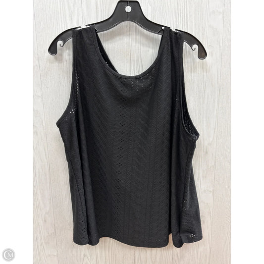 Top Sleeveless By Shein In Black, Size: 2x