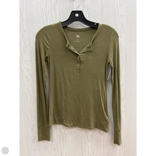 Top Long Sleeve By So In Green, Size: Xs