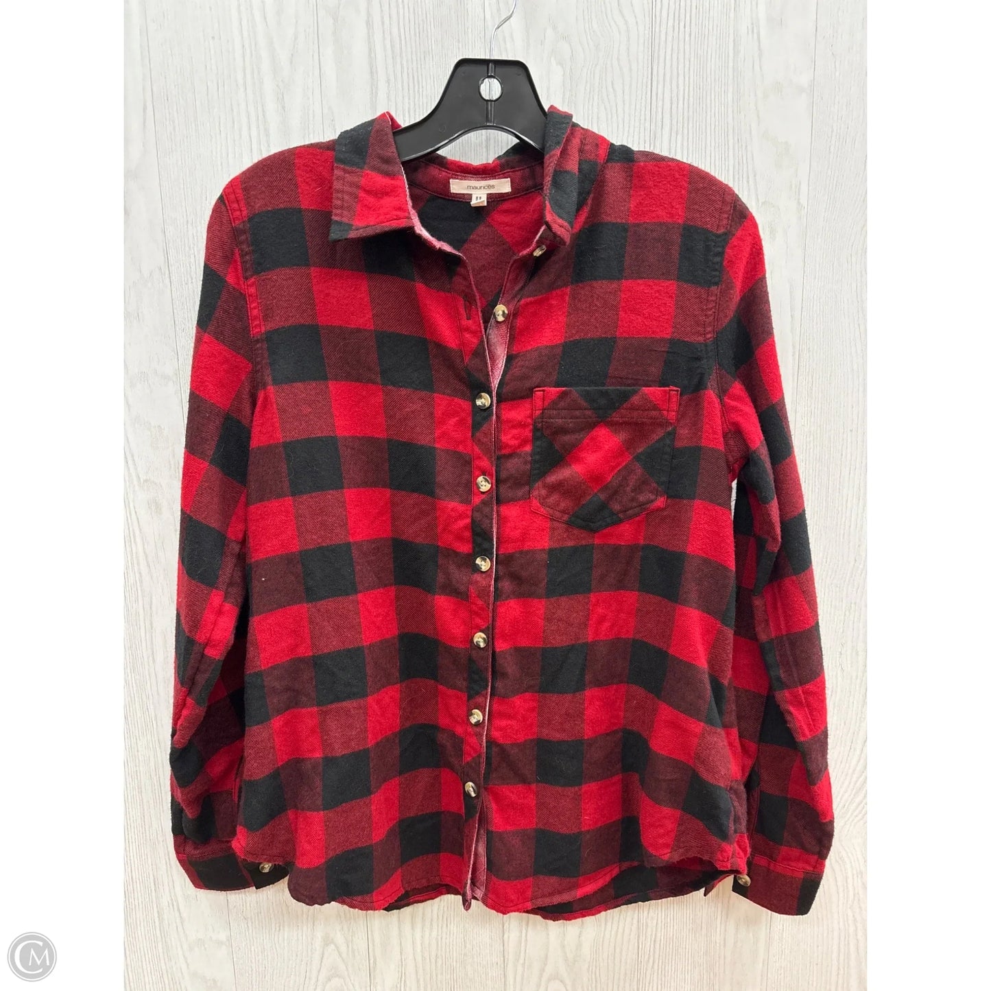 Top Long Sleeve By Maurices In Red, Size: S