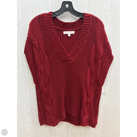 Vest Sweater By Adyson Parker In Red, Size: M