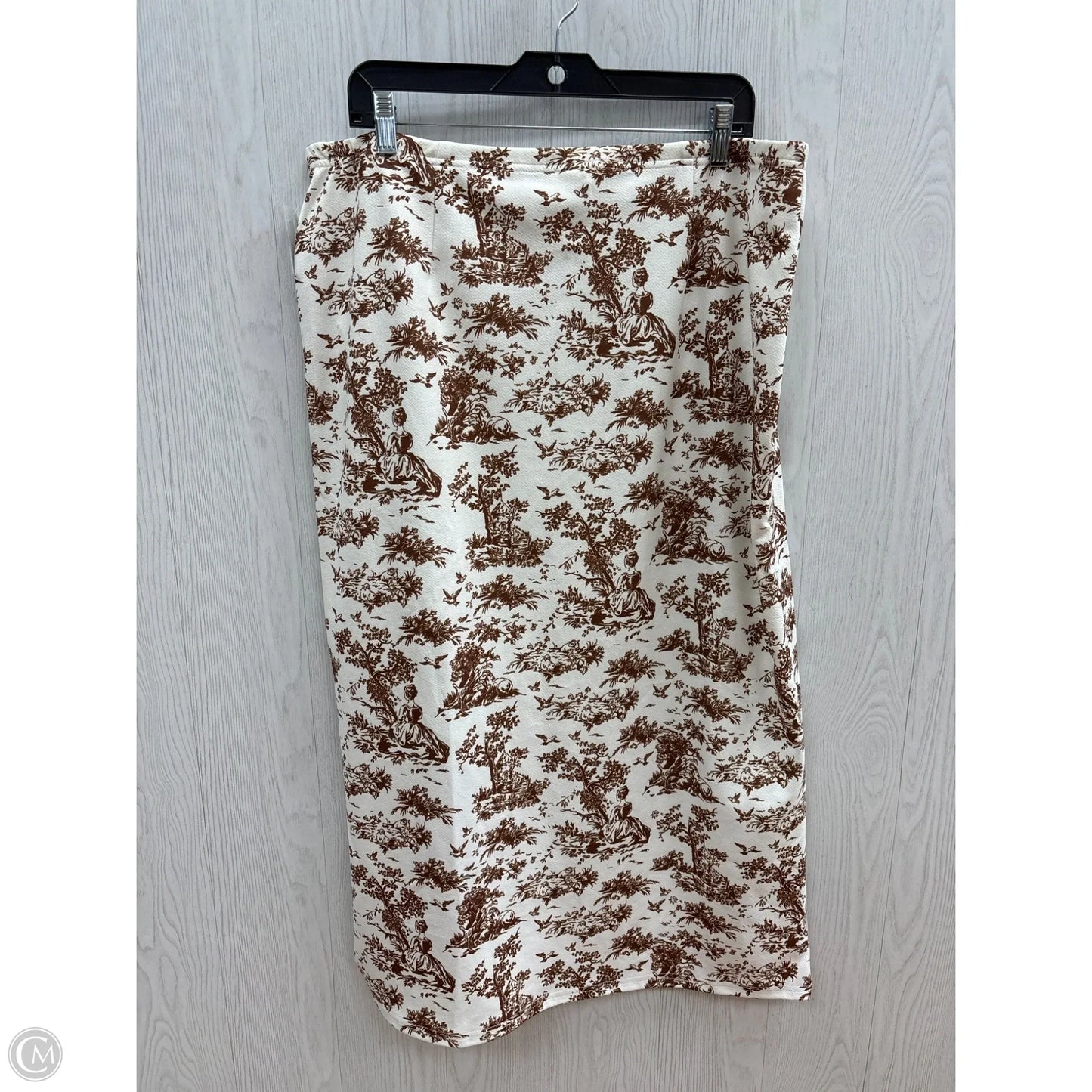 Dress Casual Maxi By Shein In Brown & Cream, Size: 3x