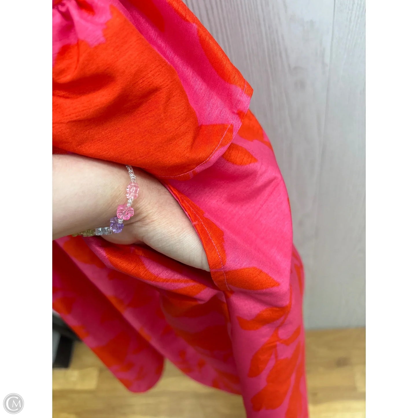 Dress Designer By Kate Spade In Pink & Red, Size: L