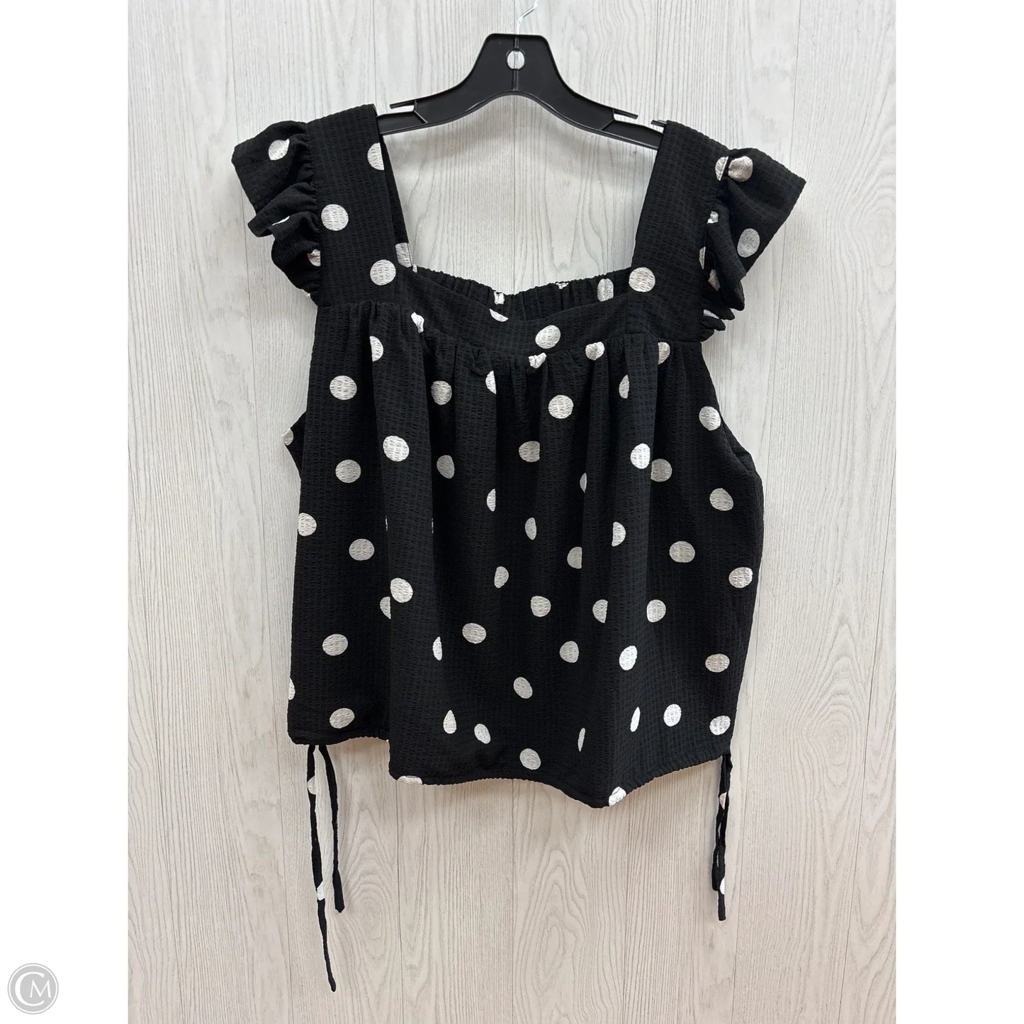 Top Sleeveless By Scoop In Polkadot Pattern, Size: Xxl