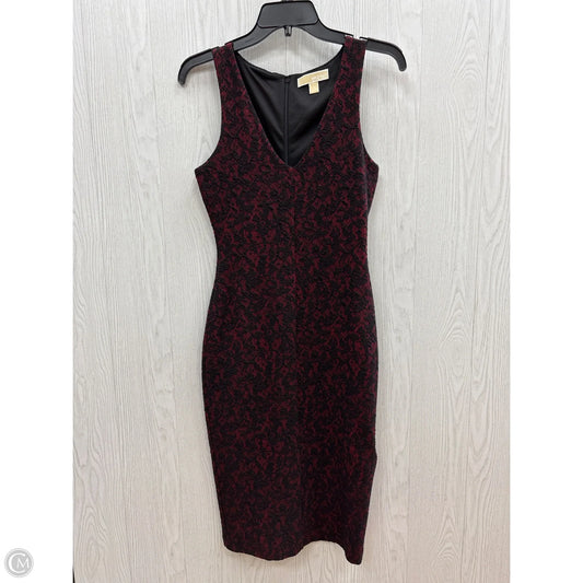 Dress Party Midi By Michael By Michael Kors In Black & Red, Size: Xs