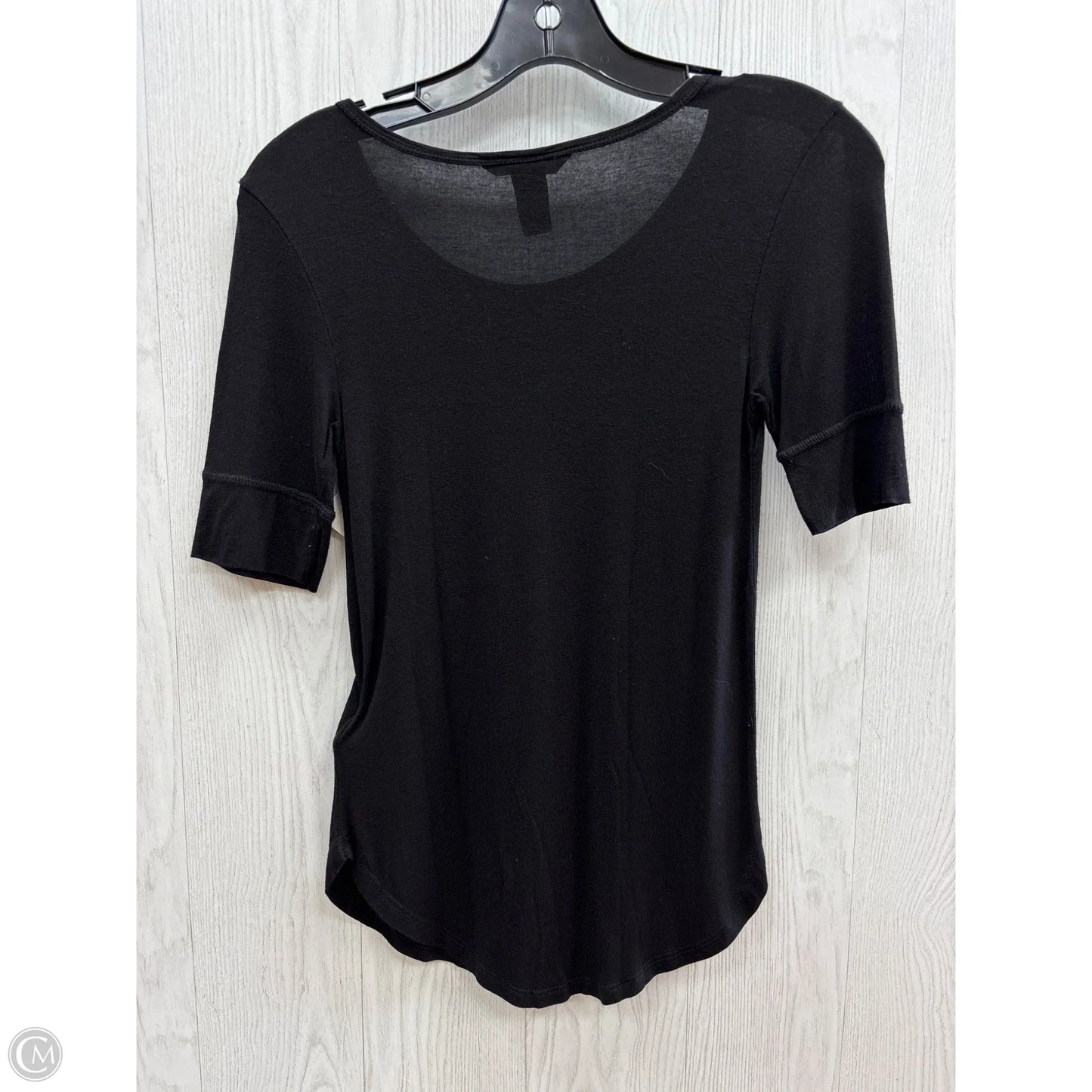 Top Short Sleeve By H&m In Black, Size: Xs