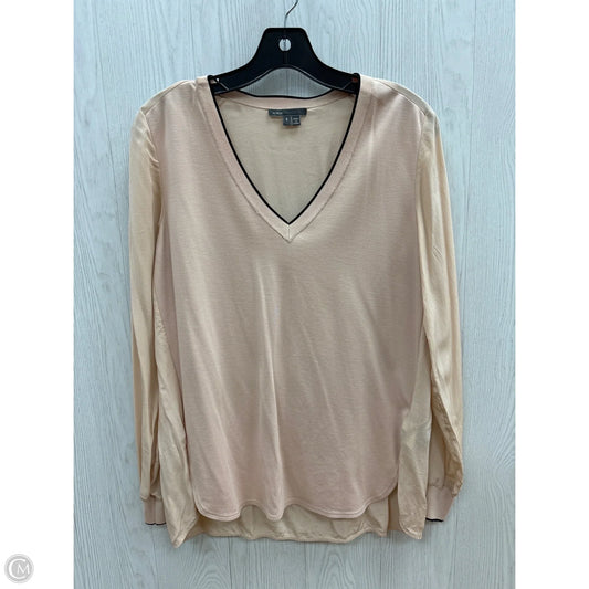 Top Long Sleeve By Vince In Pink, Size: S
