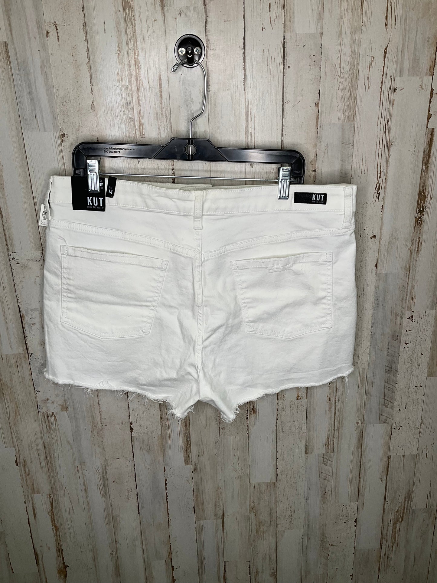 White Denim Shorts Kut, Size 14