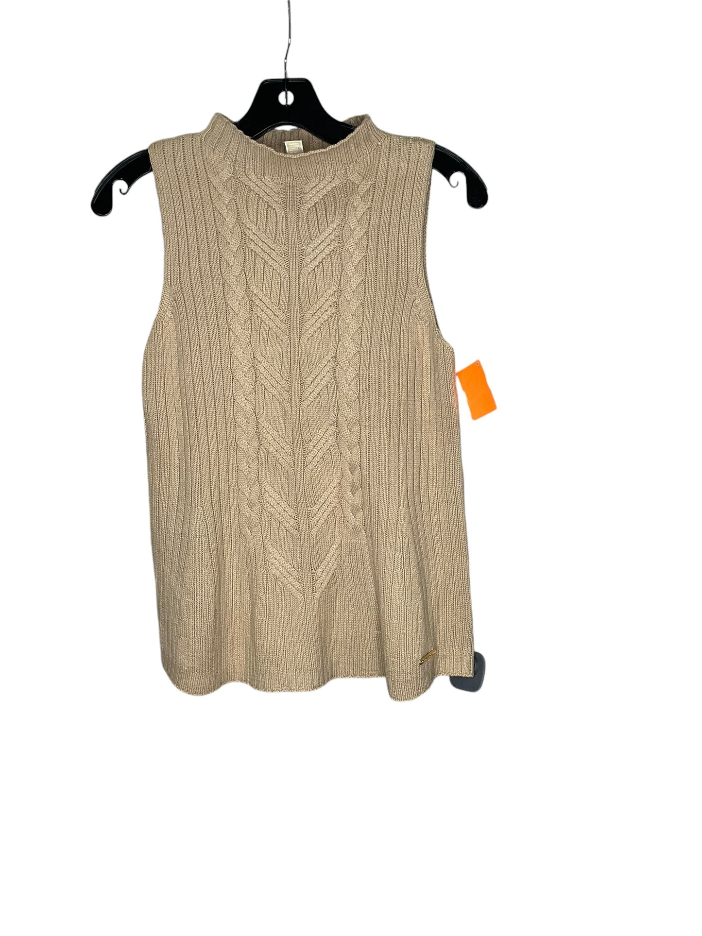 Vest Sweater By Michael Kors In Tan, Size: S