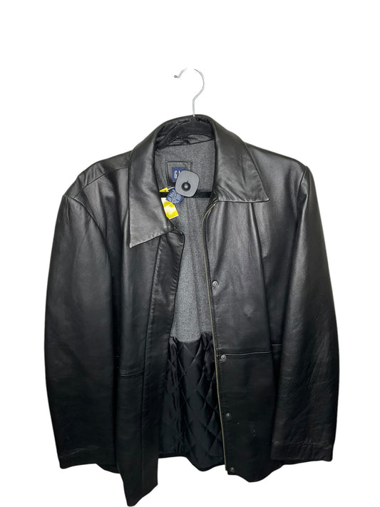 Jacket Leather By Gap In Black, Size: L