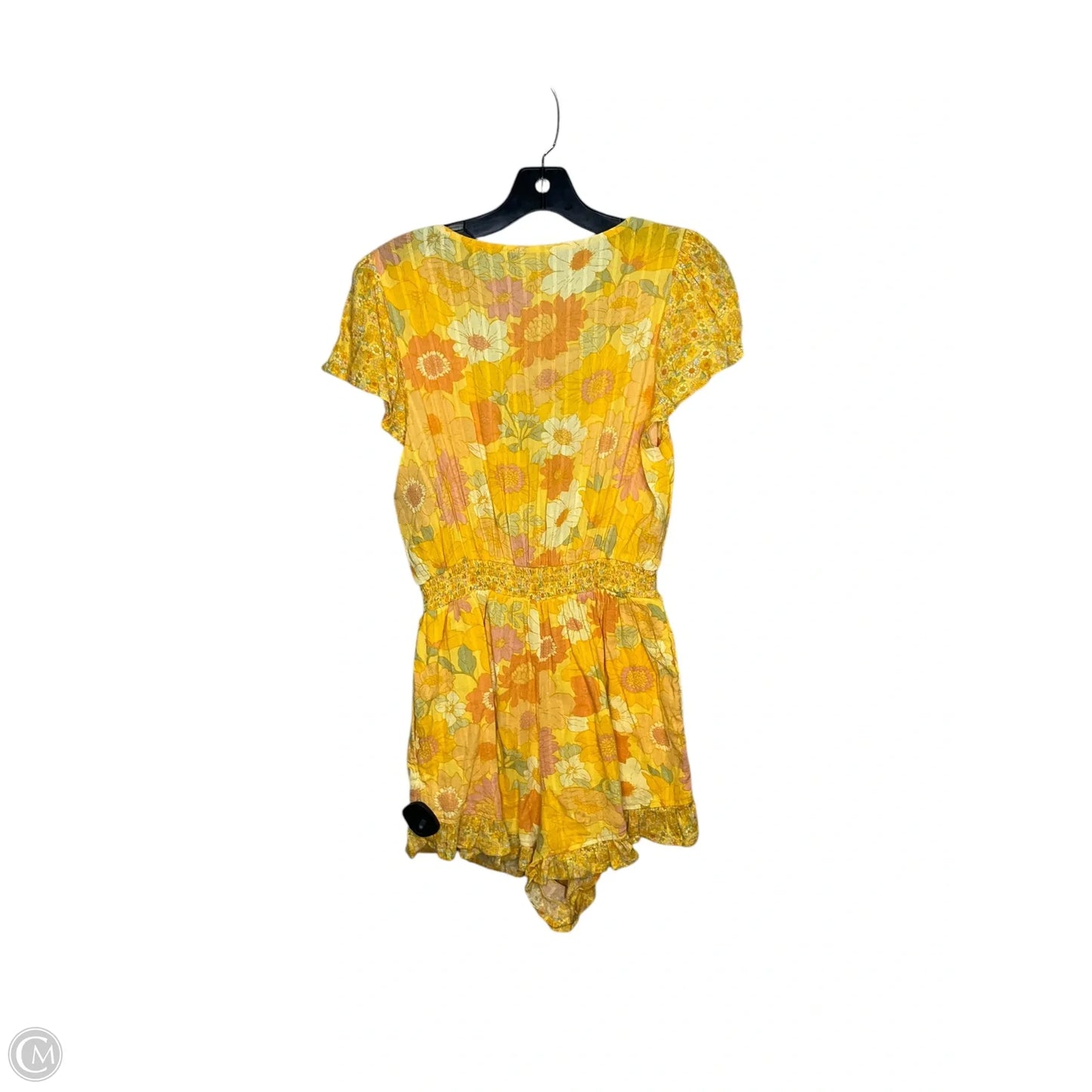 Romper By American Eagle In Orange & Yellow, Size: S