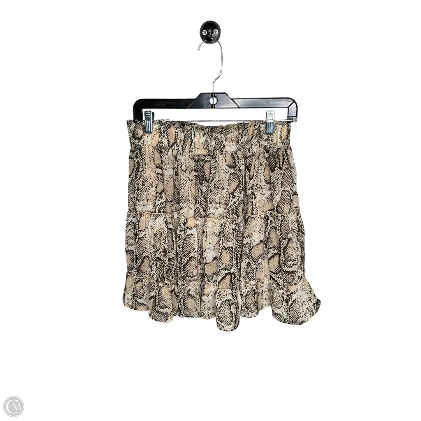 Skirt Mini & Short By Entro In Snakeskin Print, Size: 12