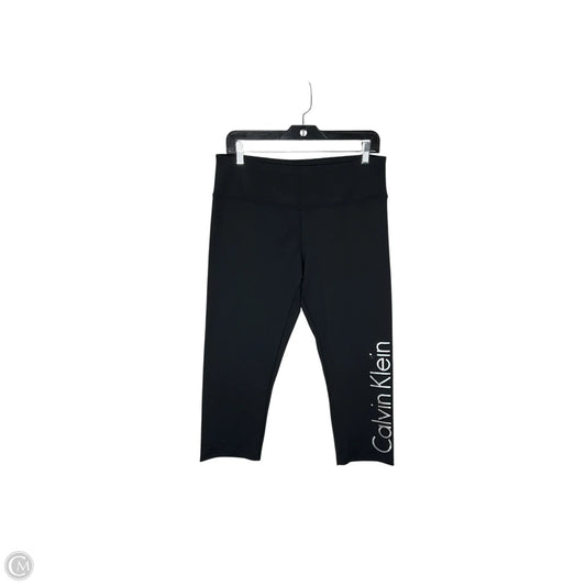 Athletic Capris By Calvin Klein In Black, Size: Xl