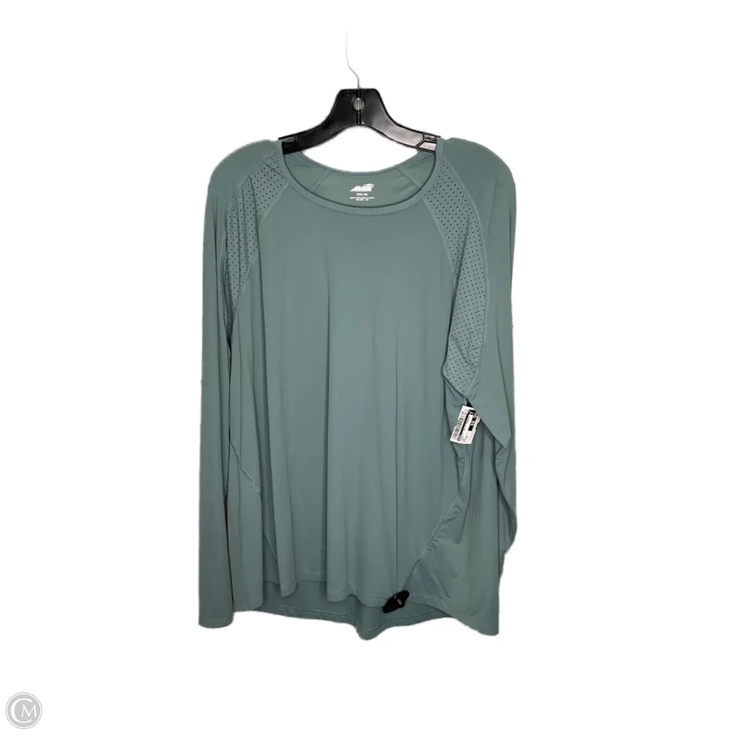 Athletic Top Long Sleeve Crewneck By Avia In Green, Size: 2x