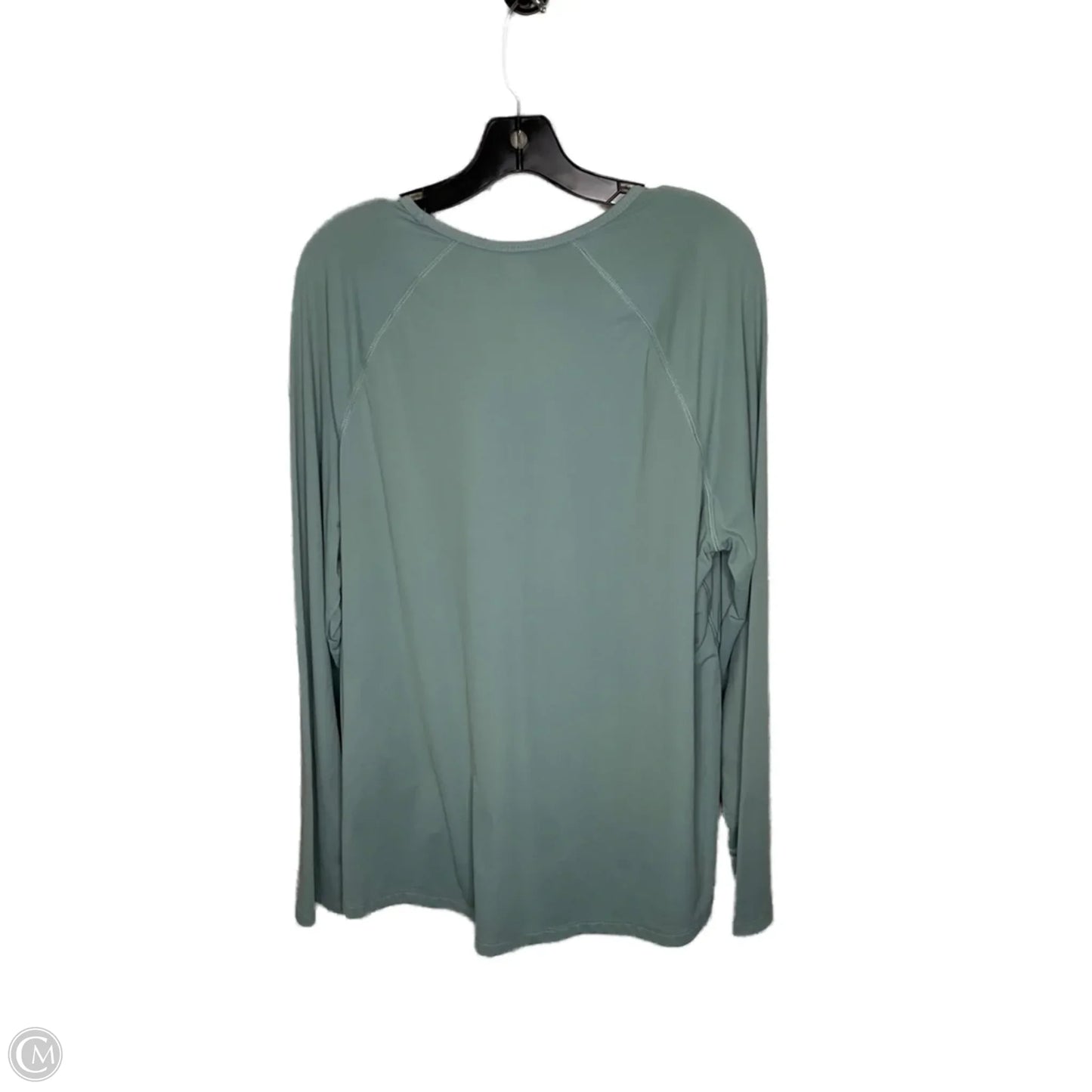 Athletic Top Long Sleeve Crewneck By Avia In Green, Size: 2x