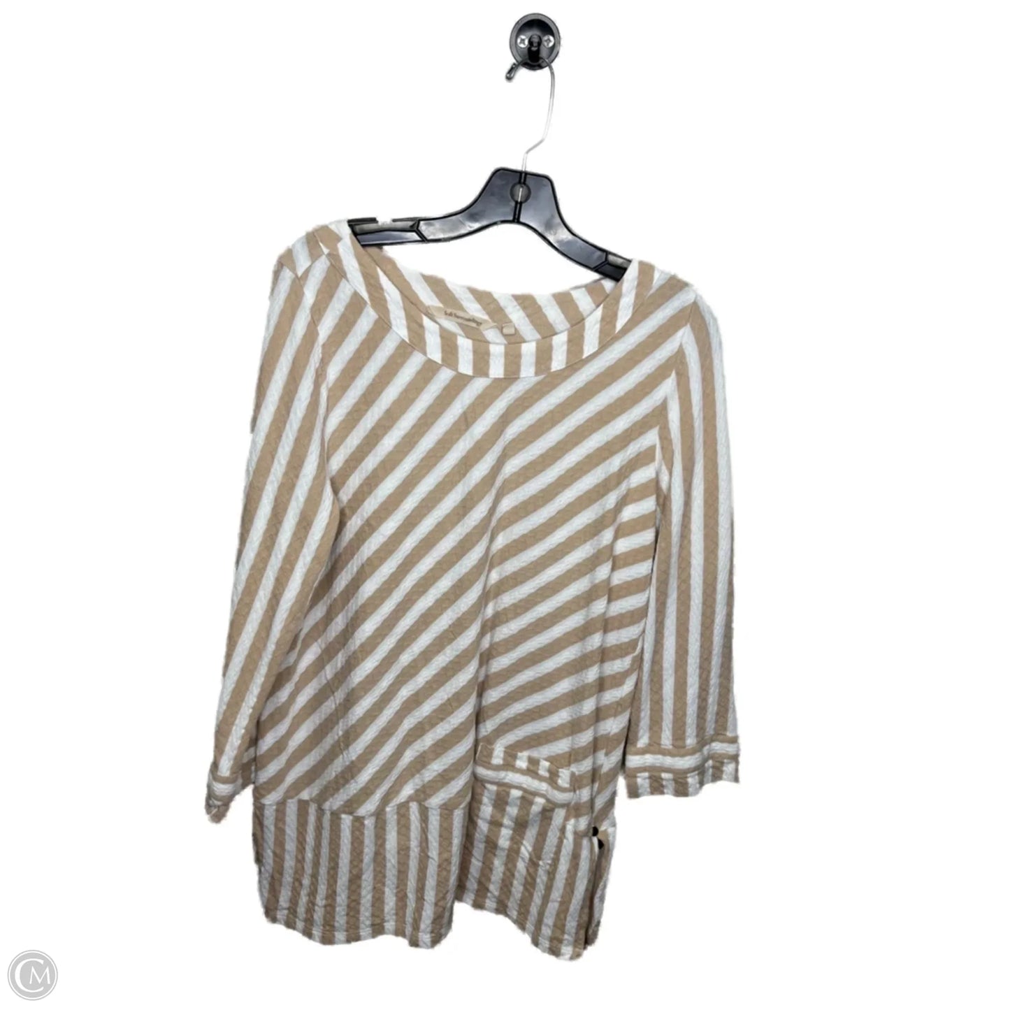 Top 3/4 Sleeve By Soft Surroundings In Tan, Size: M