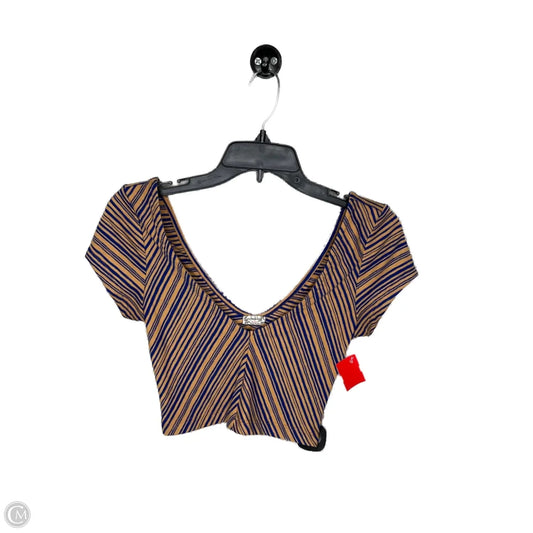 Top Short Sleeve By Free People In Blue & Brown, Size: Xs