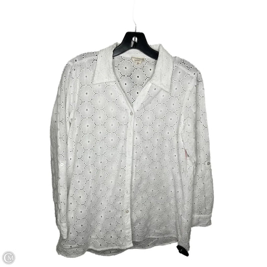 Top Long Sleeve By Nicole Miller In Yellow, Size: S