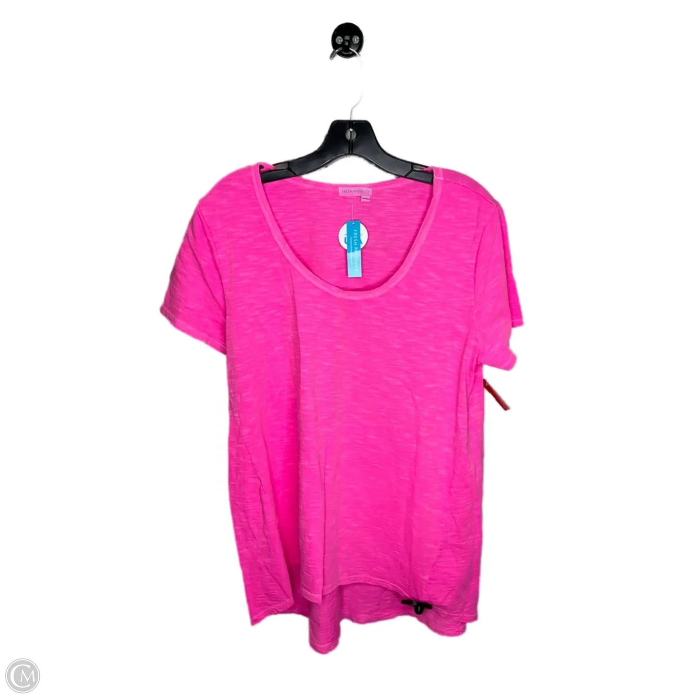 Top Short Sleeve Basic By Fresh Produce In Pink, Size: 1x