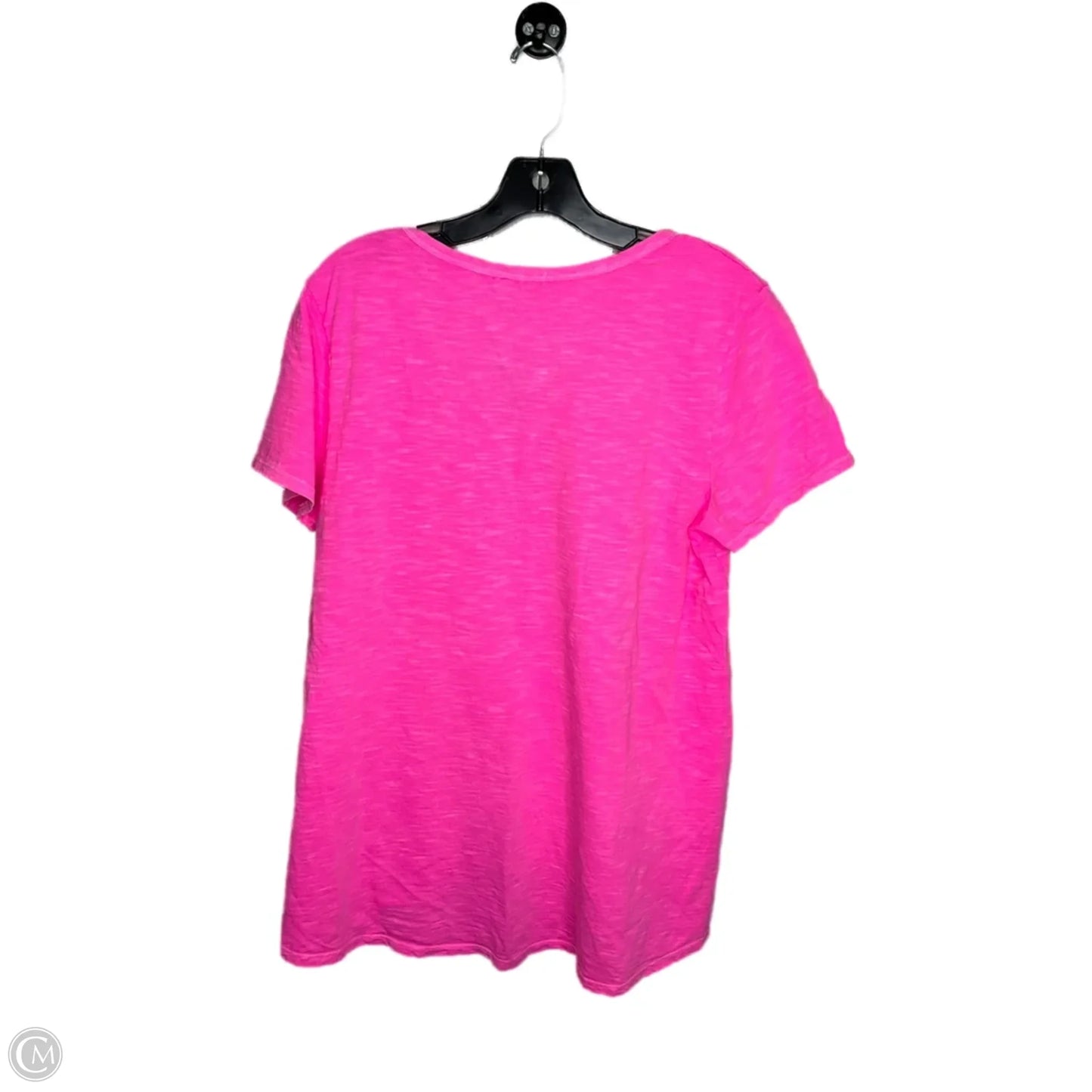 Top Short Sleeve Basic By Fresh Produce In Pink, Size: 1x
