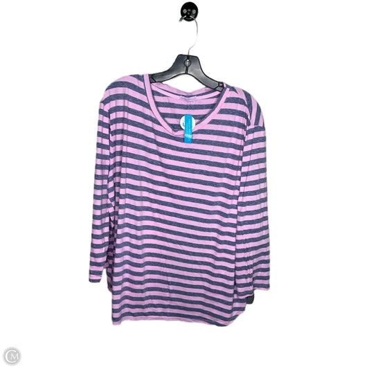 Top 3/4 Sleeve By Fresh Produce In Striped Pattern, Size: 2x