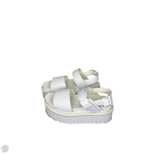 Shoes Heels Platform By Dr Martens In White, Size: 8