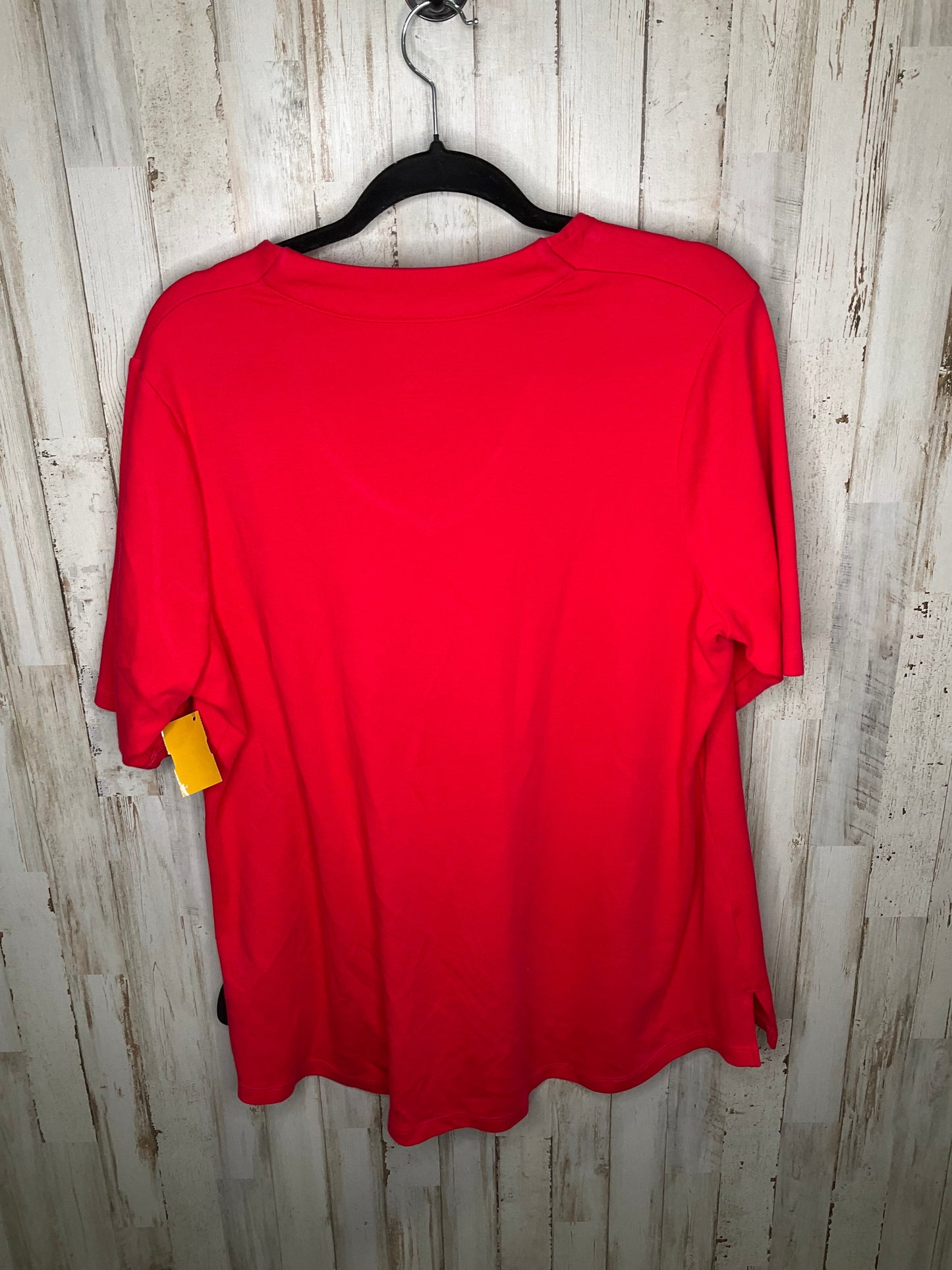 Red Athletic Top Short Sleeve Isaac Mizrahi Live Qvc, Size 2x