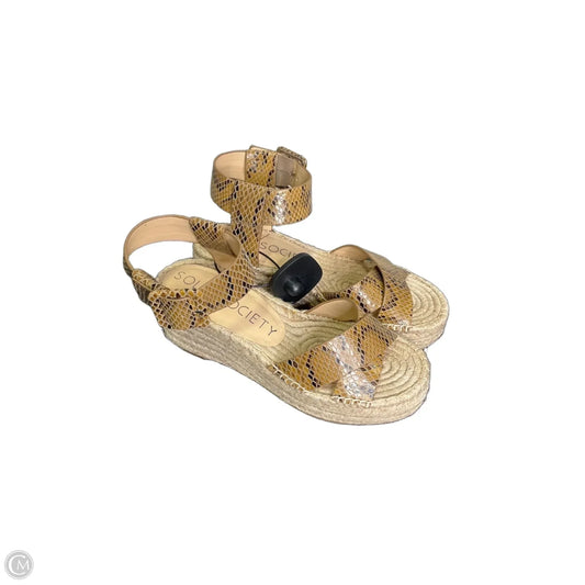 Sandals Heels Platform By Sole Society In Snakeskin Print, Size: 7.5