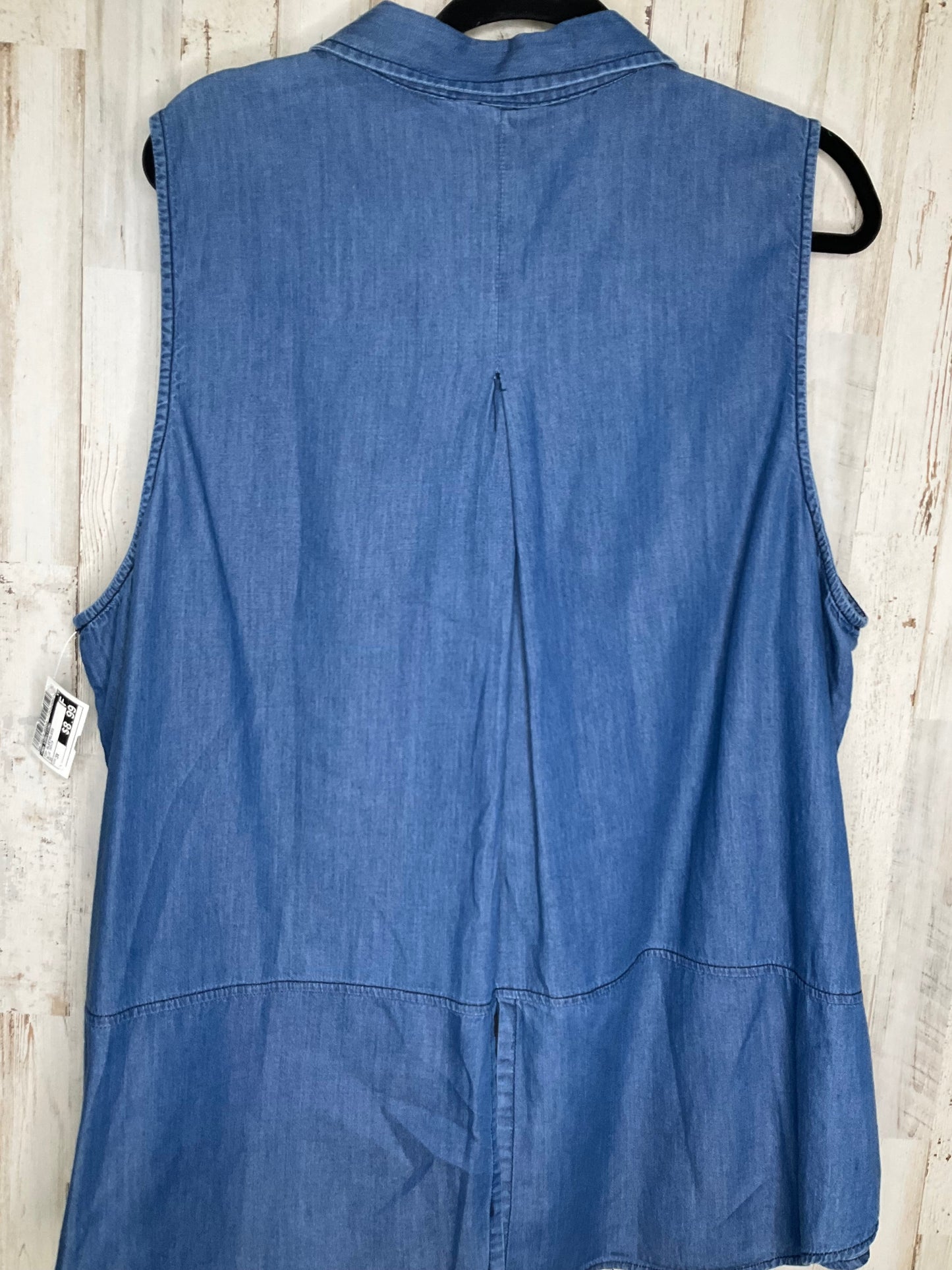 Blue Denim Top Sleeveless New Directions, Size 3x