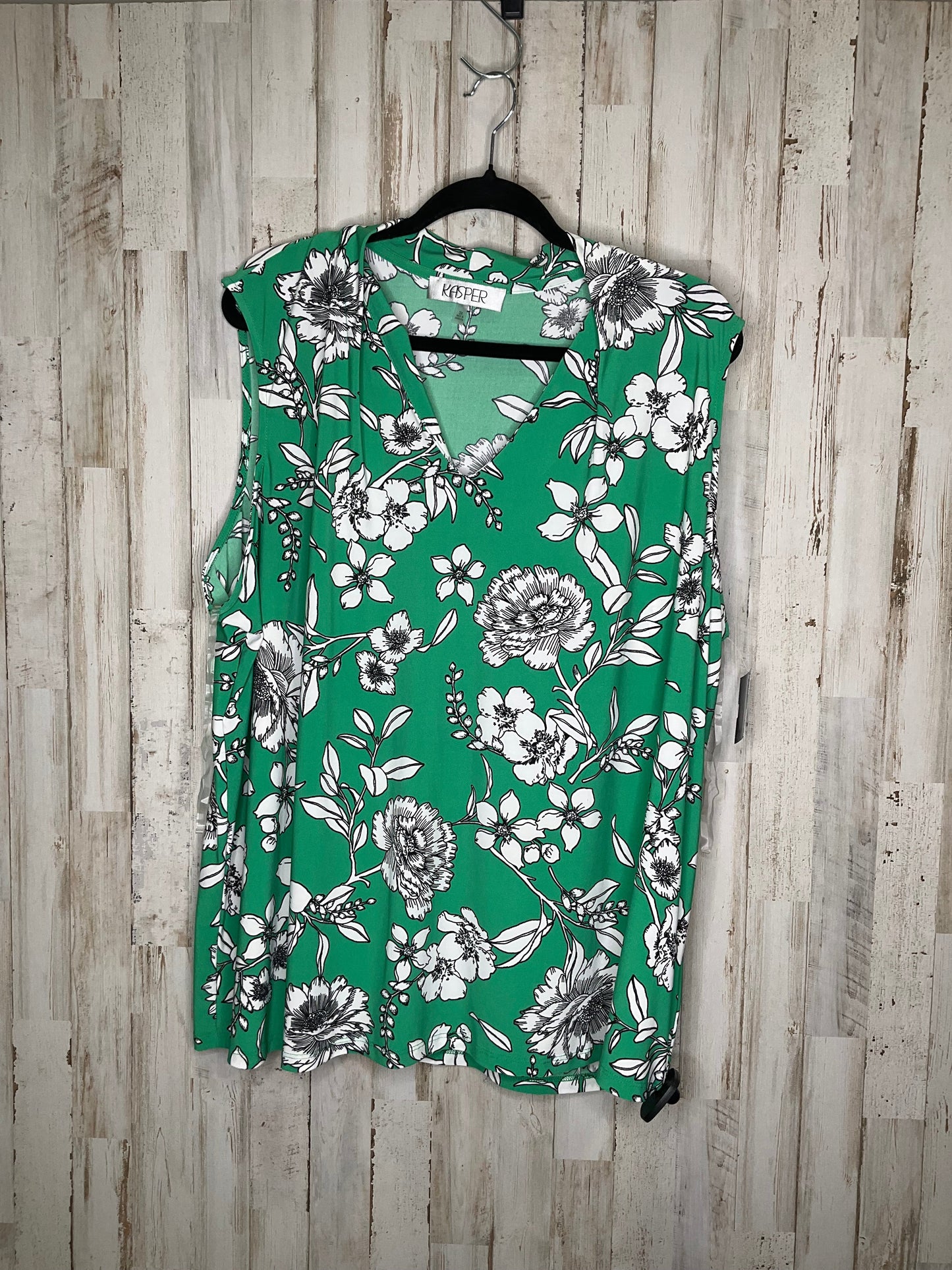 Top Sleeveless By Kasper In Floral Print, Size: 3x