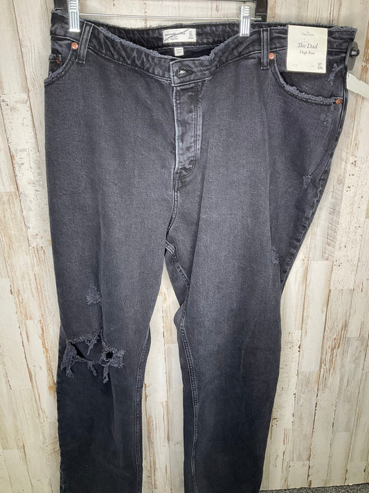 Black Denim Jeans Straight Abercrombie And Fitch, Size 24