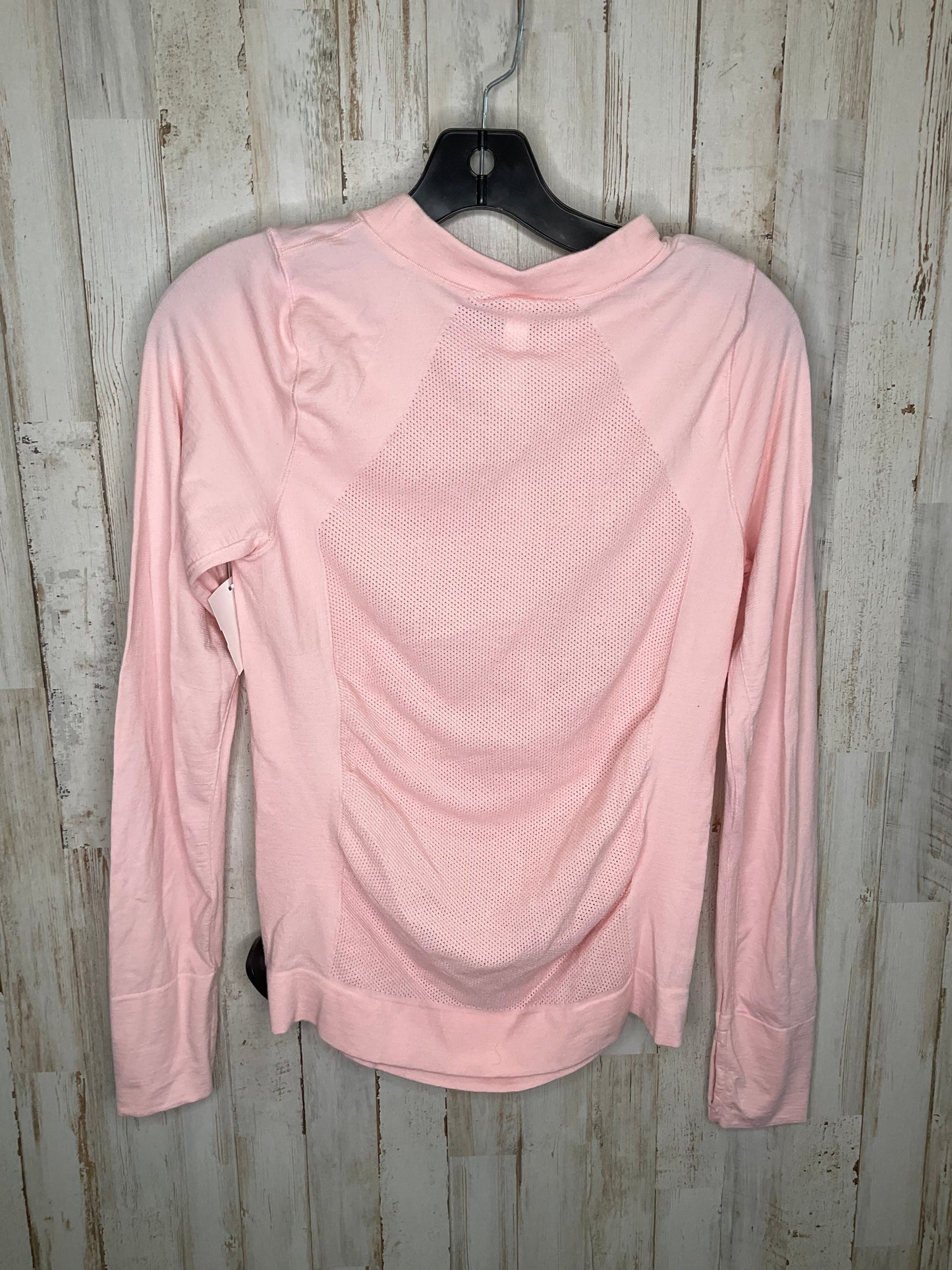 Pink Athletic Top Long Sleeve Collar Athleta, Size L