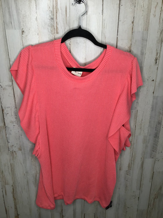 Pink Top Short Sleeve Lovely Melody, Size 1x