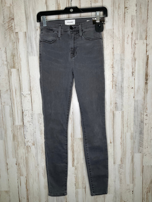 Grey Denim Jeans Skinny Frame, Size 0
