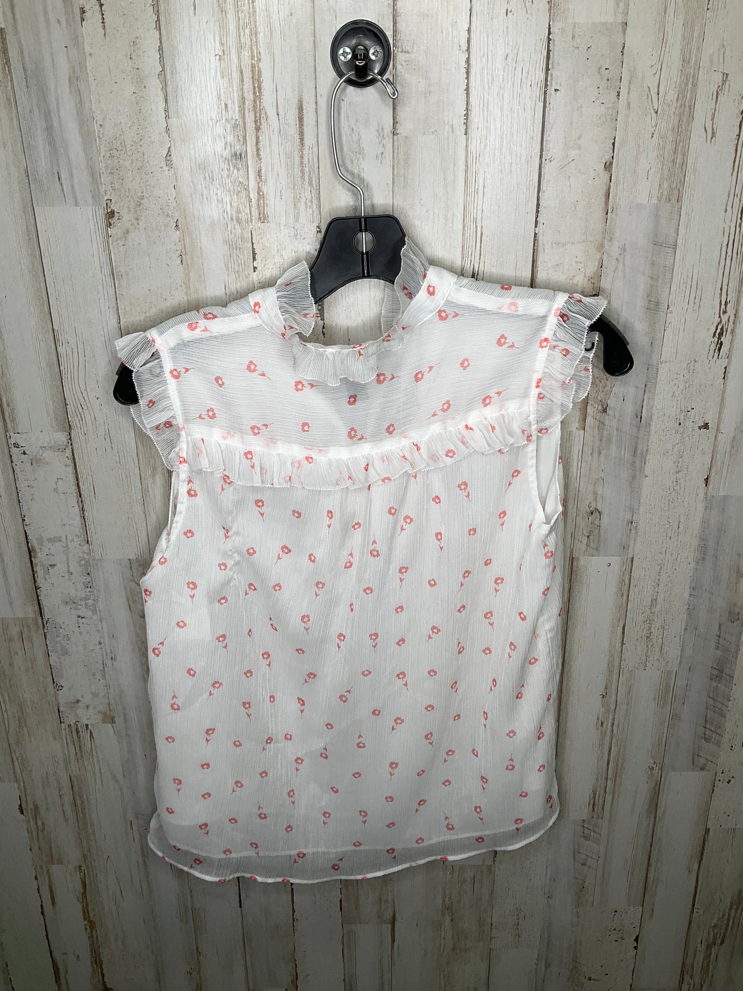 Pink & White Top Short Sleeve Ann Taylor, Size Petite   Xs