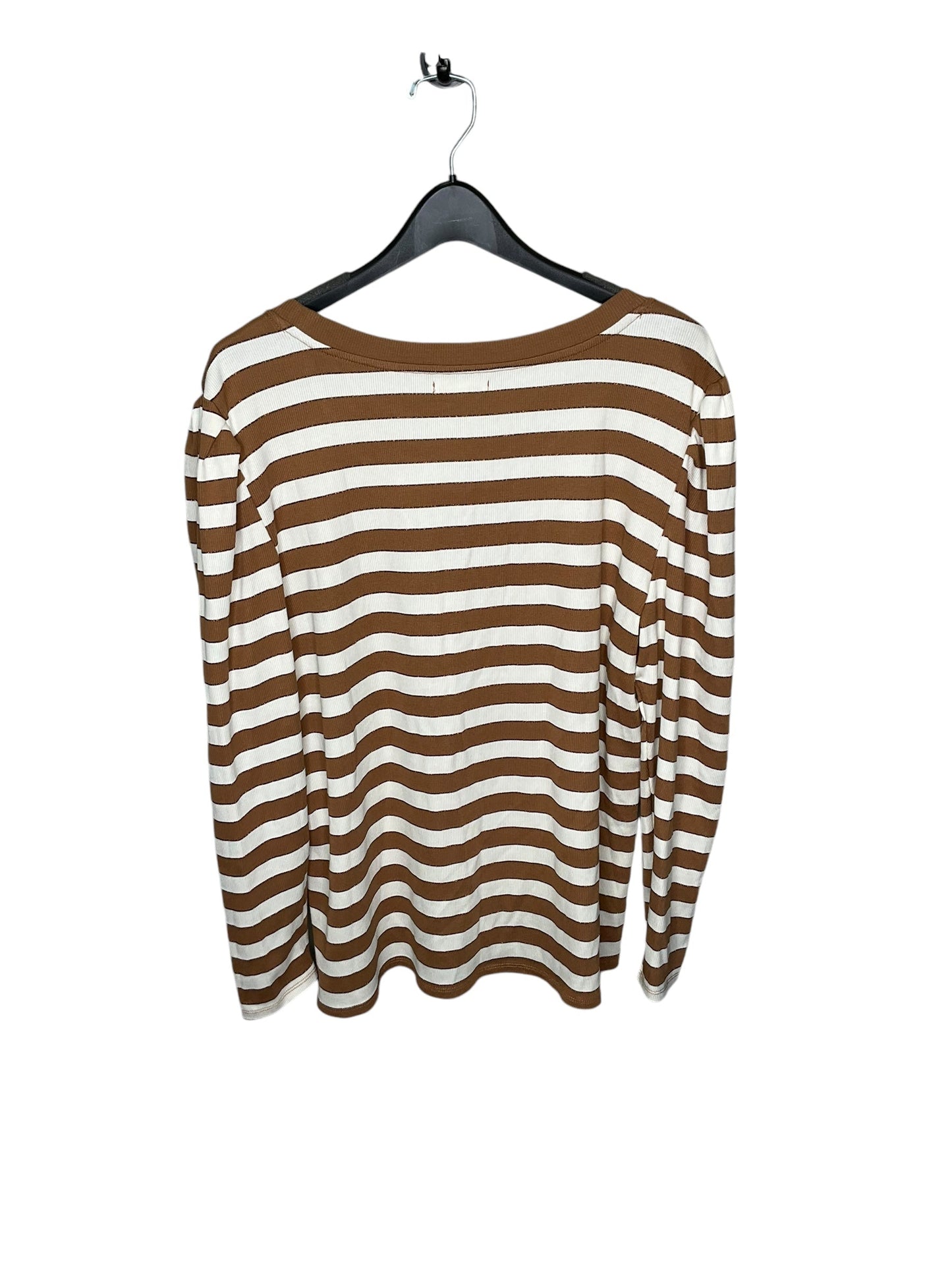 Top Long Sleeve By Maurices In Striped Pattern, Size: Xl