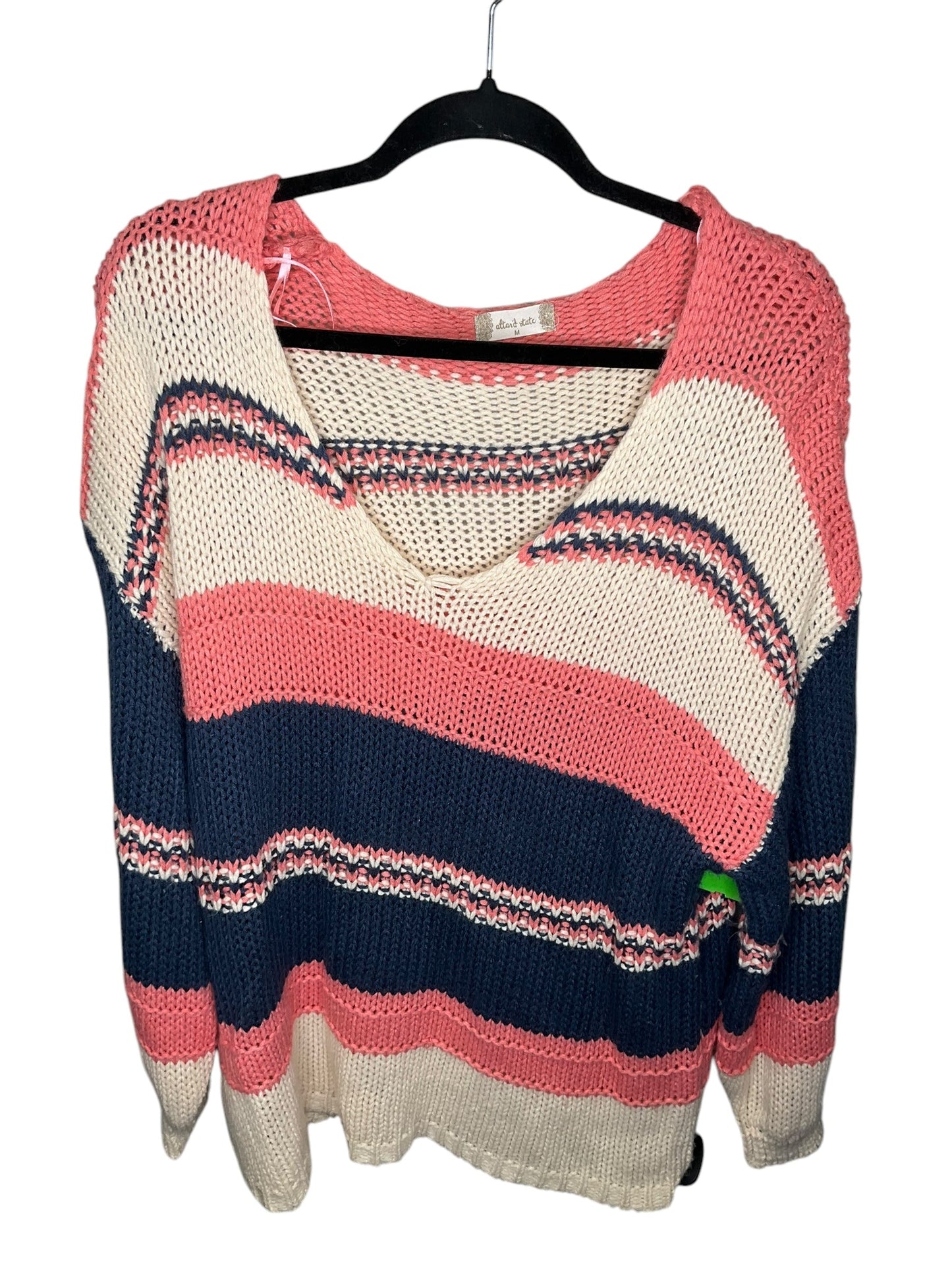 Sweater By Altard State In Pink & White, Size: M