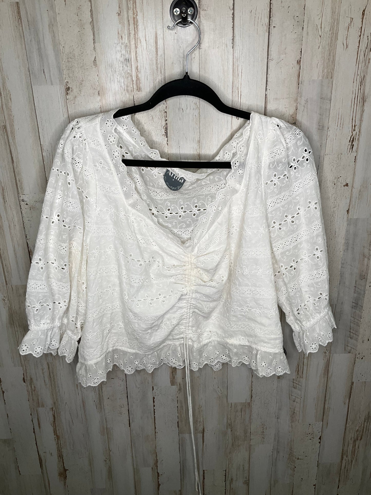 White Top Short Sleeve Altard State, Size 2x