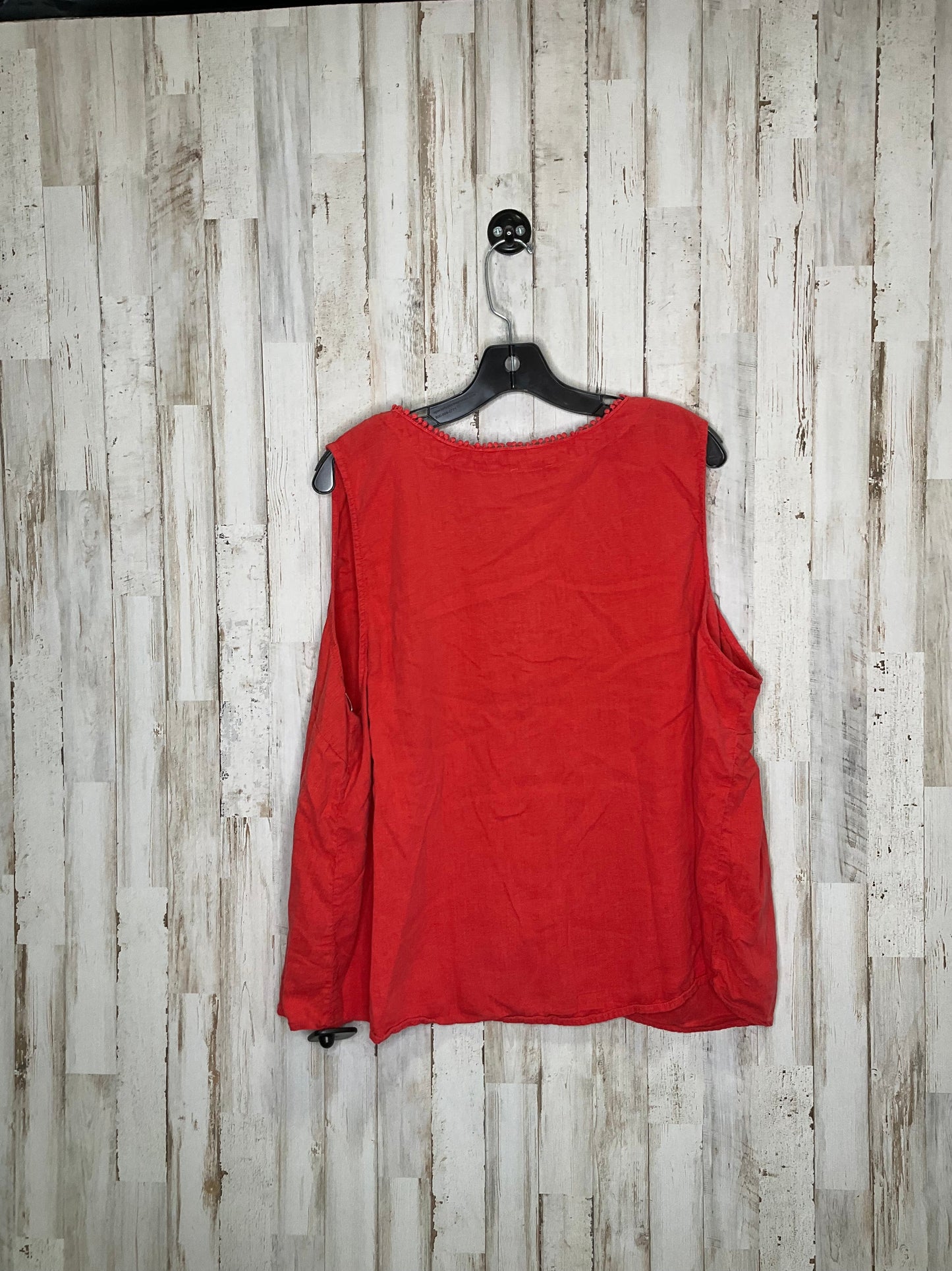 Red Top Sleeveless Wonderly, Size 3x