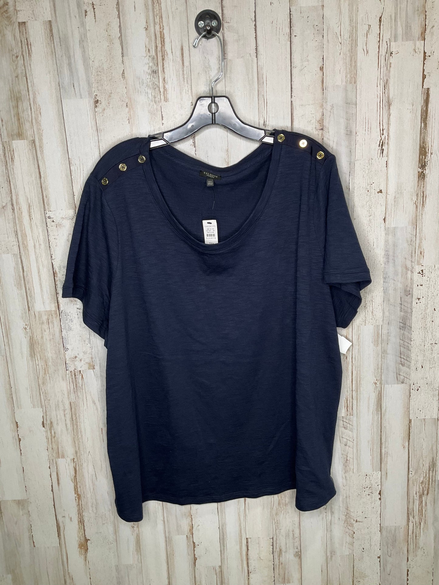 Navy Top Short Sleeve Talbots, Size 3x