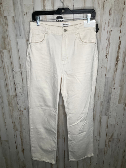 Cream Jeans Straight Reformation, Size 28