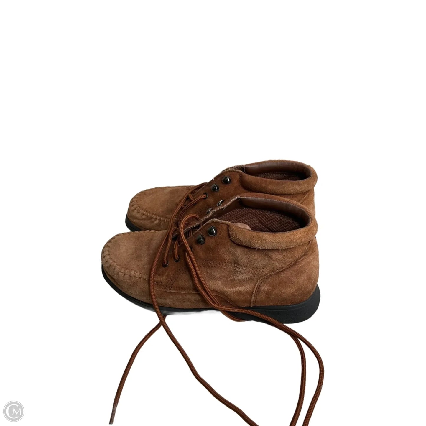 Boots Ankle Flats By Faded Glory In Brown, Size: 7.5