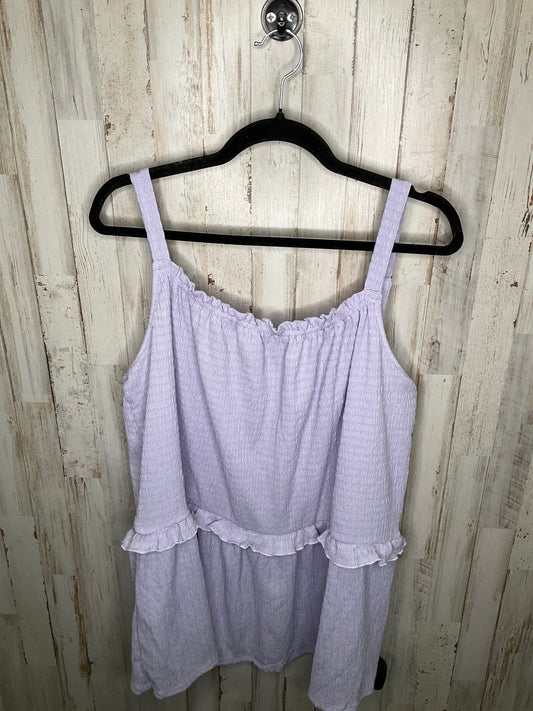 Purple Top Sleeveless White Birch, Size 1x