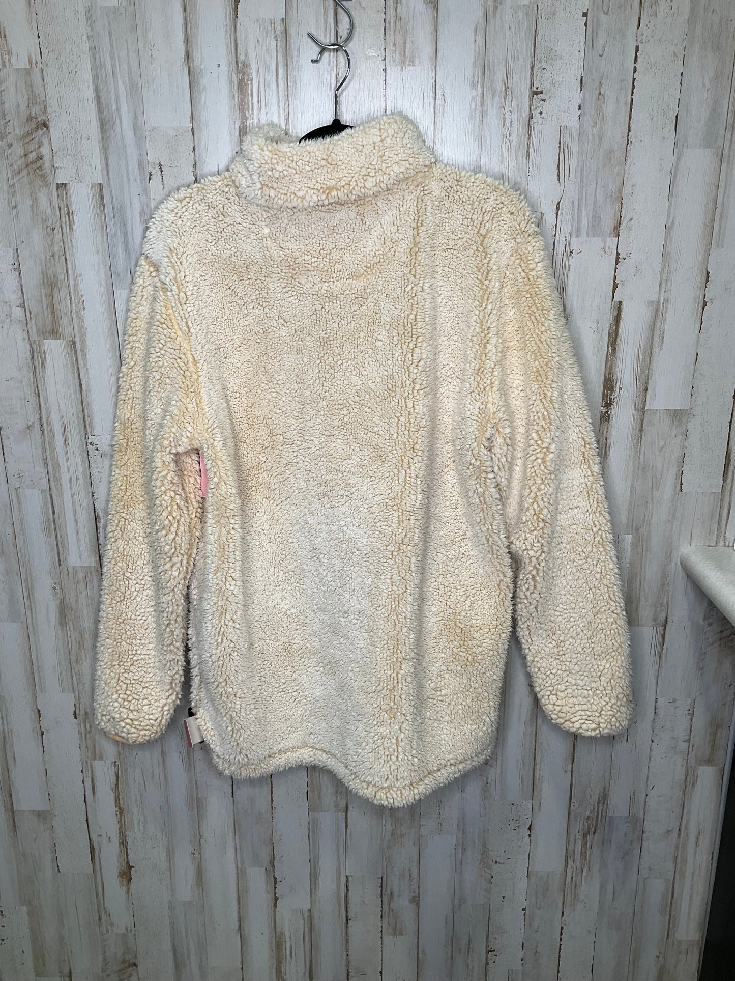 Jacket Faux Fur & Sherpa By Simply Southern In Cream, Size: L