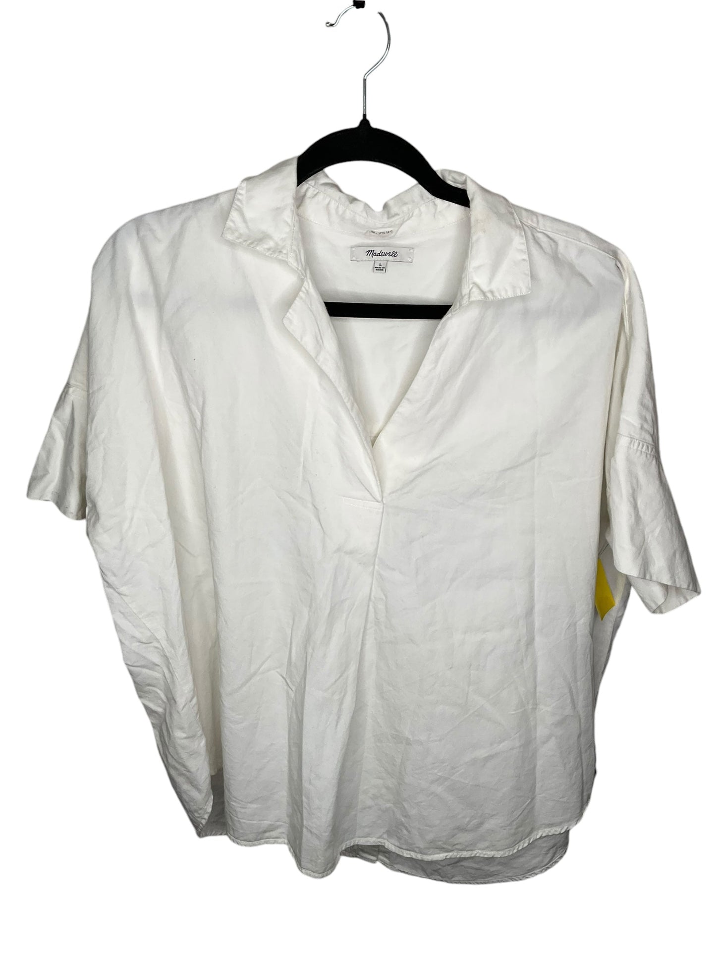 Top Short Sleeve By Madewell In White, Size: L