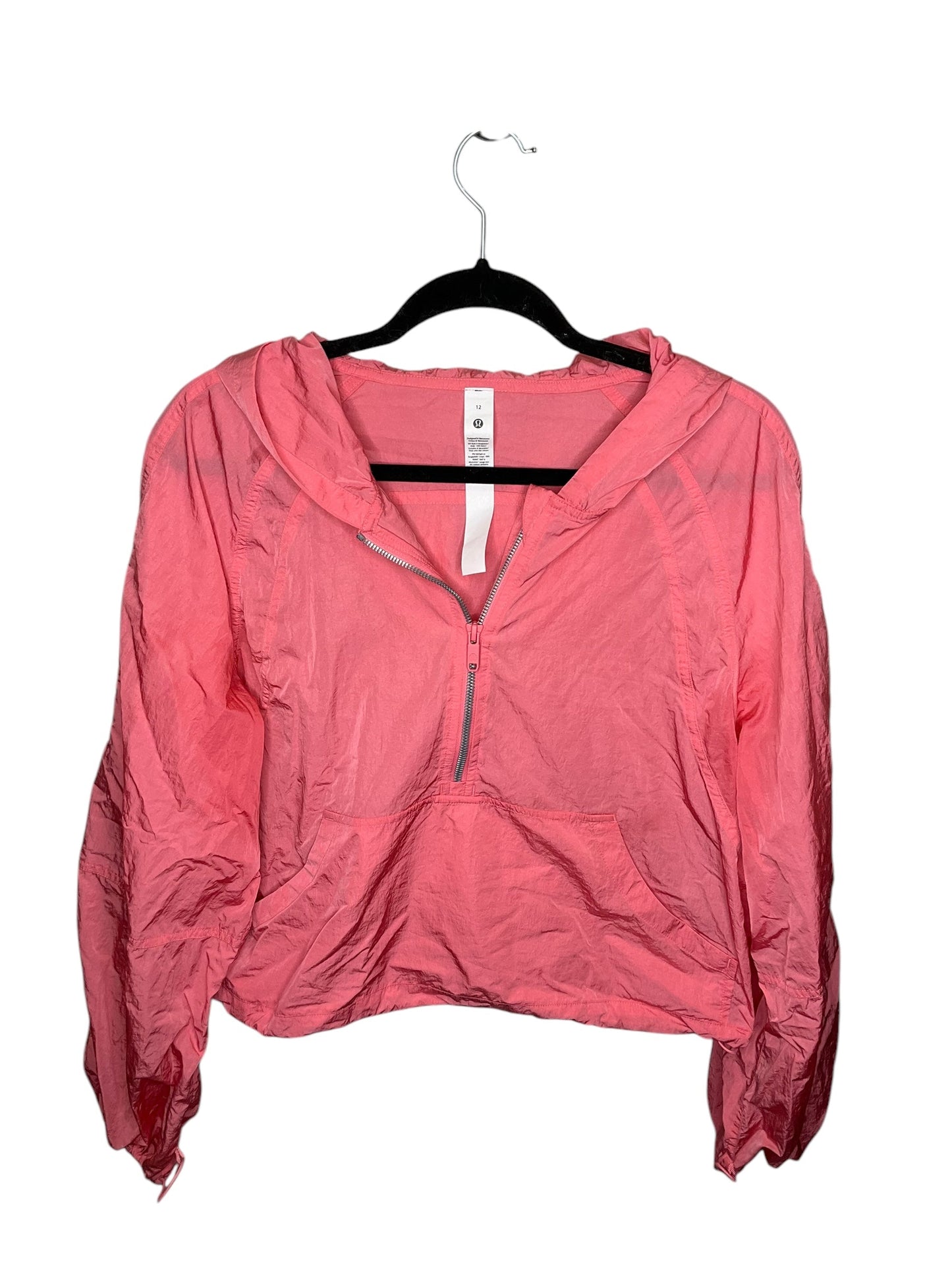 Athletic Jacket By Lululemon In Pink, Size: 12